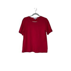 Southern Lady Women's Red Short Sleeve Scoop Neck T-Shirt Size M Casual